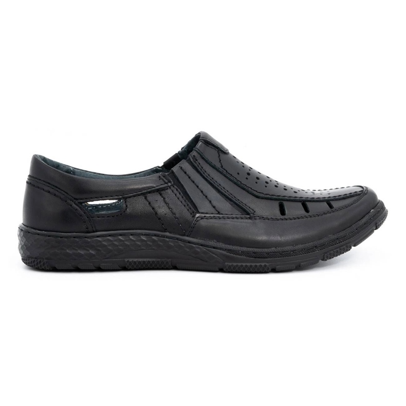 Olivier Herren Sommer Lederloafer 492MA schwarz