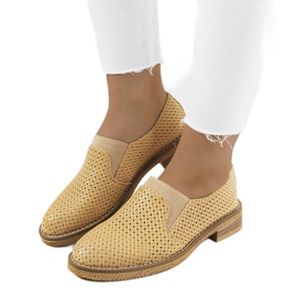 Beige durchbrochene Nilde-Schuhe