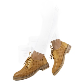 Braune durchbrochene Oxford-Schuhe von Ortensia