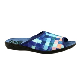 Damenhausschuhe Adanex 27268 SAK1 lila marineblau blau orange