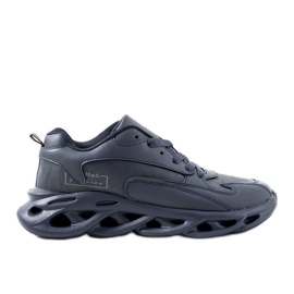 Cedric marineblaue Herrenturnschuhe grau