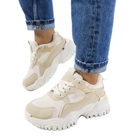 Beige Turnschuhe für Damen von Livorno