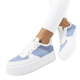 Blaue Turnschuhe für Damen von Statela weiß