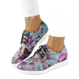 Farbenfrohe metallische Schuhe für Frauen mehrfarbig