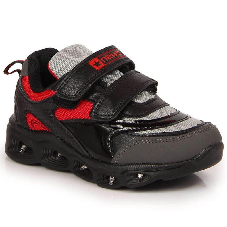 Schuhe glänzende Sohle News Jr EVE348 schwarz