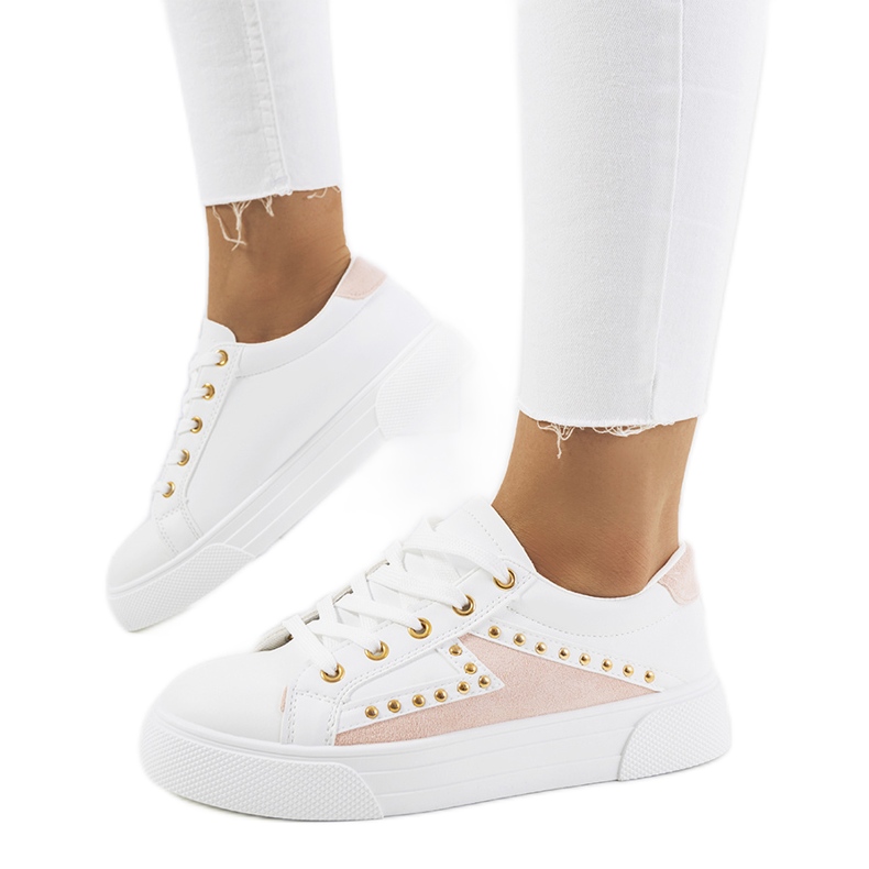 Weiße und rosa Turnschuhe von Udinesi