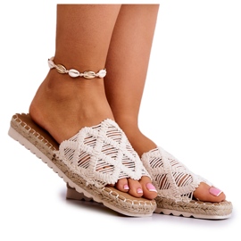 PE1 Beige Polly-Hausschuhe für leichte Damen