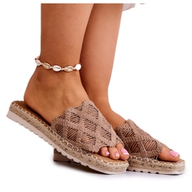 PE1 Leichte Camel Polly Damenhausschuhe braun