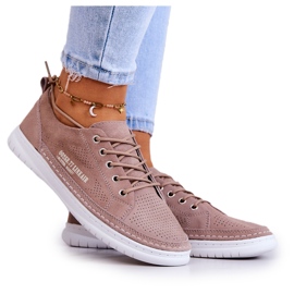 PE1 Damen Wildleder Sneakers Braun Cloesa