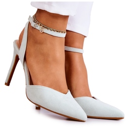 Wildlederschnalle Heels Hellgrün Kharen