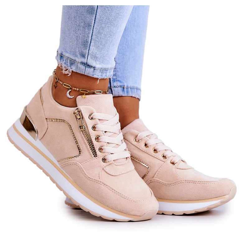 FB2 Sportschuhe aus Wildleder auf der Plattform Riverside Light Beige