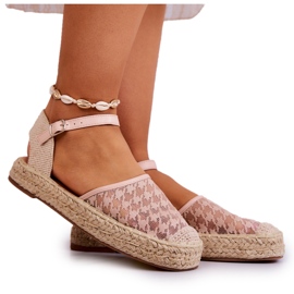 Damen-Espadrilles mit Schnalle Nude Charlene beige