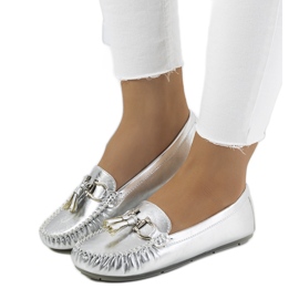 Silberne Loafer für Damen von Taylor silber-