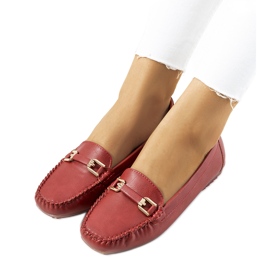 Flavon kastanienbraune Loafer für Damen rot