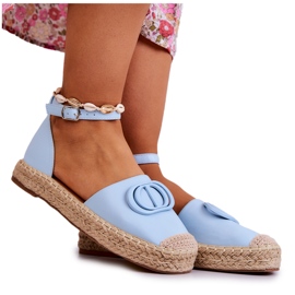 FE1 Espadrilles mit blauem Nells-Ornament