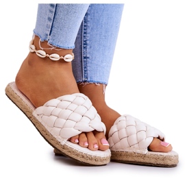 Geflochtene Lederhausschuhe Big Star JJ274922 Beige