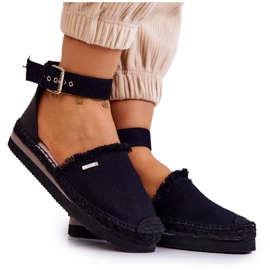Damen-Espadrilles mit Schnalle Big Star JJ274888 Schwarz