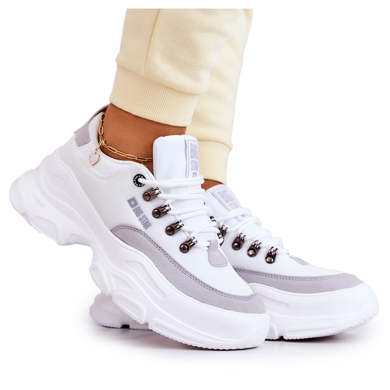 Damen Sportschuhe Turnschuhe Big Star JJ274A220 Weiß