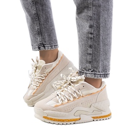 Beige Turnschuhe für Frauen Savanne