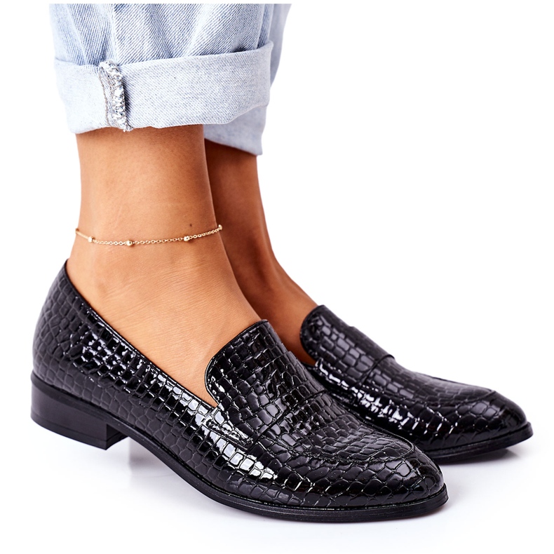 Lackierte Mokassins Vinceza 21-10674 Schwarz