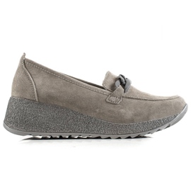 Filippo Leder-Brogues auf der Plattform grau