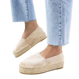 Beige Capelle Espadrilles mit Lochmuster
