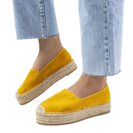 Gelbe, durchbrochene Espadrilles von Capelle