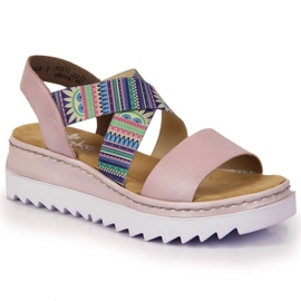 Rieker W RKR533 Lila Gummisandalen