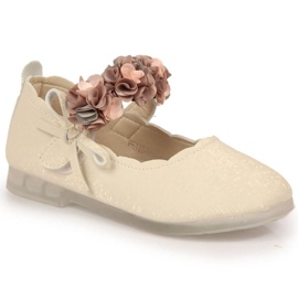 Ballerinas mit Klettverschluss und Blumen Vinceza Jr JAN99A beige