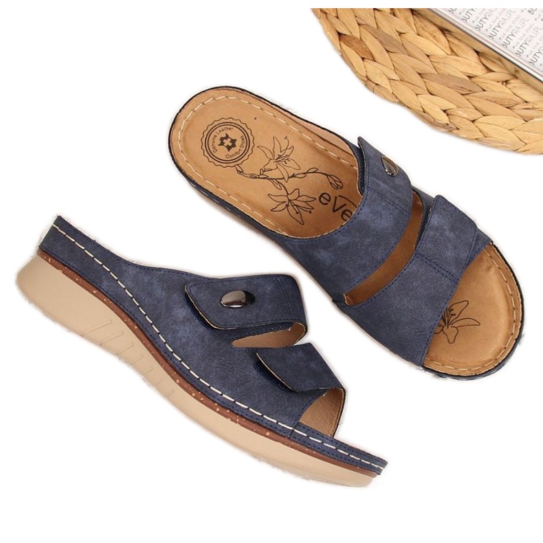 Wedges mit Klettverschluss eVento W EVE224A marineblau navy blau