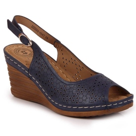 Keilsandalen eVento W EVE349A marineblau