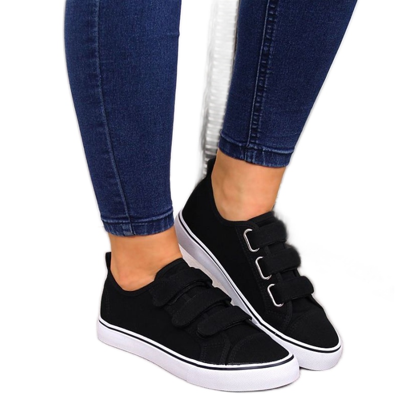 Textilturnschuhe mit Klettverschluss Atletico W ATC336B schwarz