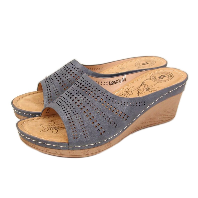 Durchbrochene Wedges Jezzi W JEZ288A marineblau navy blau