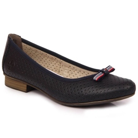 Rieker W RKR532 durchbrochene Ballerinas marineblau