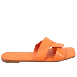 Nitya Orange Hausschuhe mit eckiger Sohle