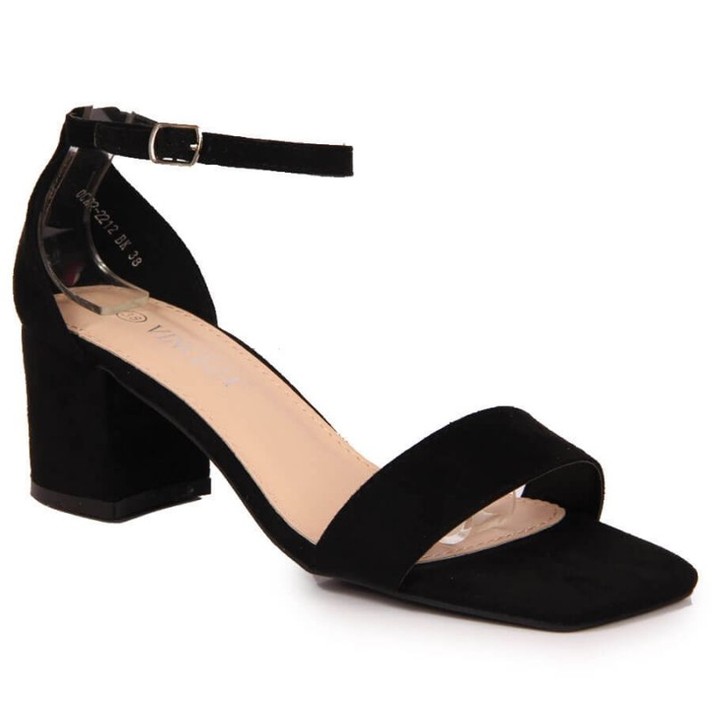 Schwarze Sandalen auf dem Posten von Vinceza W JAN107A