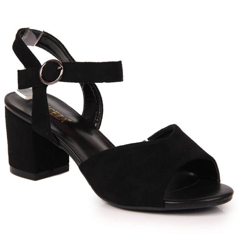 Schwarze Sandalen auf dem Posten von Vinceza W JAN113A