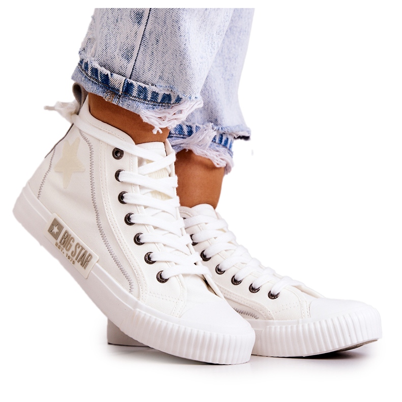 Klassische High-Top-Sneaker Big Star JJ274379 Weiß