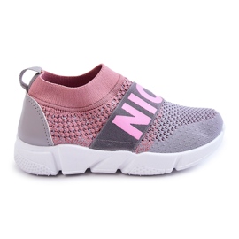 PA1 Sport-Slipper für Kinder Rosa-Grau Cobby