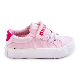 Niedrige Turnschuhe für Kinder mit Klettverschluss Big Star JJ374103 Pink rosa