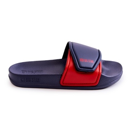 Leichte Kinderhausschuhe Big Star JJ374351 Marineblau rot