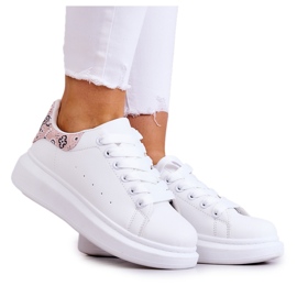 FE1 Klassische Damen Sportschuhe Weiß und Beige Meleris