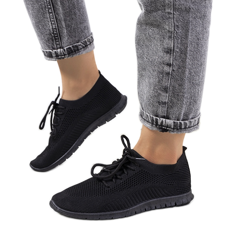 Schwarze Bertens-Turnschuhe