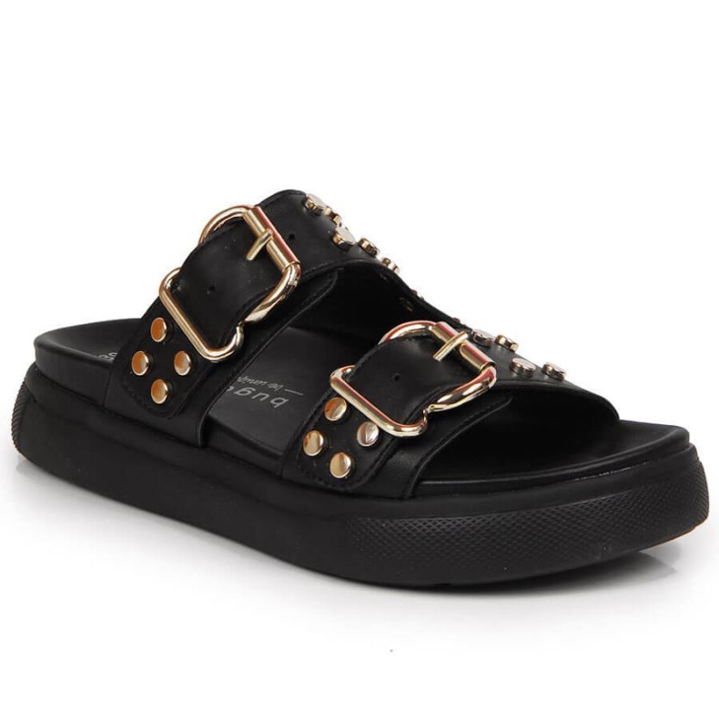 Hausschuhe mit Nieten Bugatti JJ253070 W INT1720A schwarz