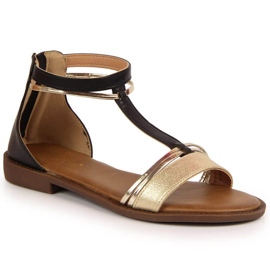 Römische Sandalen Potocki W WOL73A schwarz golden