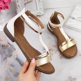 Römische Sandalen Potocki W WOL73B weiß golden