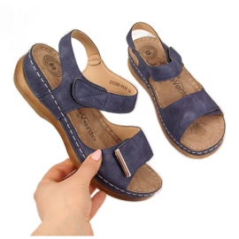 Sandalen mit Klettverschluss eVento W EVE223C marineblau