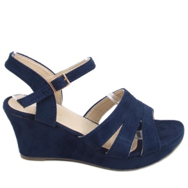 Nirali Marineblaue Keilsandalen navy blau