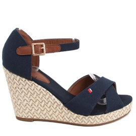 Sandalen auf einem Keil Lamis Blue marineblau