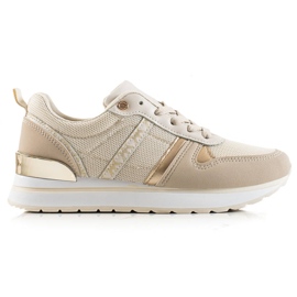 Sweet Shoes Klassische bequeme Turnschuhe beige golden